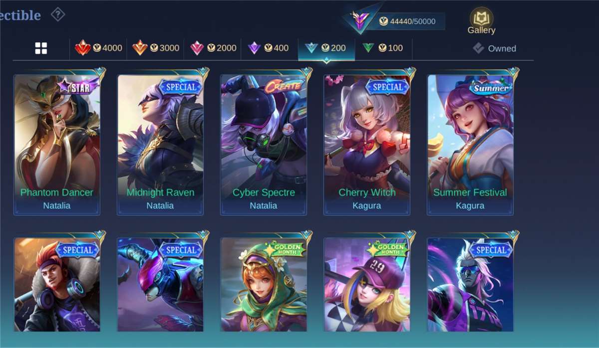 Game account sale Mobile Legends